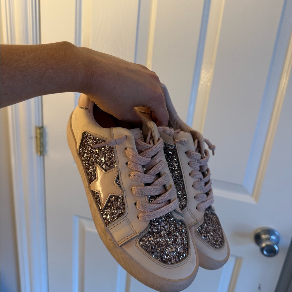 Vintage Havana Pink Glitter Star Sneakers